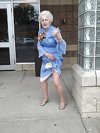 Beautiful old woman dressed